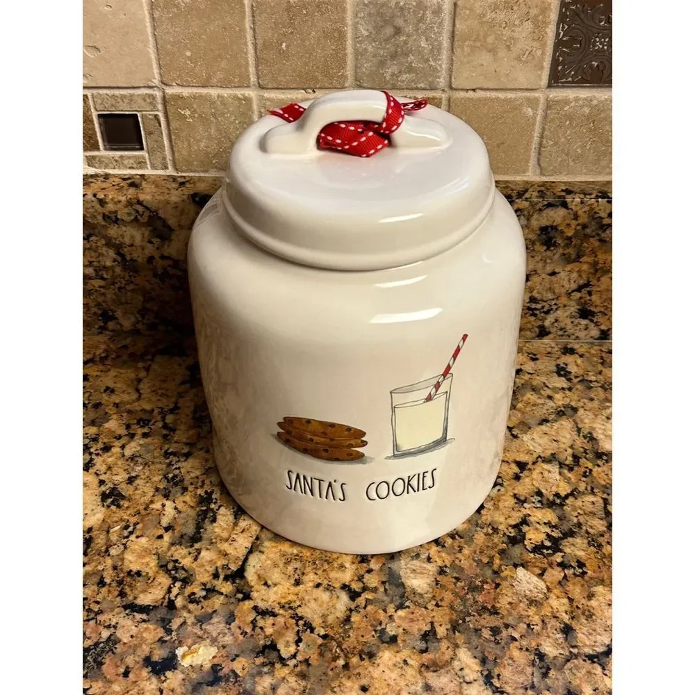 Rae‎ Dunn SANTA'S COOKIES Christmas canister